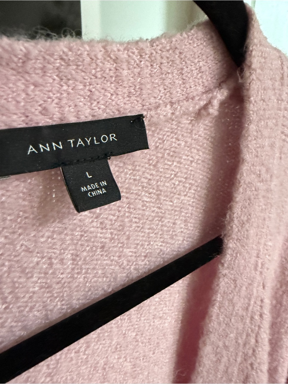 Ann Taylor Pink Button-Front Cozy Cardigan Cropped Sweater Womens Large - Picture 4 of 6